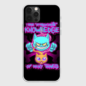 Чехол для iPhone 12 Pro Max с принтом Злобный котик в городе Новоалтайск, Силикон |  | adrien | bones | cat noir | dracula | funny | monster | neon | skeleton | vampire | вампир | дракула | кости | кот | котик | кошки | монстр | неон | скелет | юмор