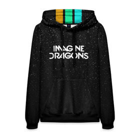 Мужская толстовка 3D с принтом IMAGINE DRAGONS (КАПЮШОН) в городе Новоалтайск, 100% полиэстер | двухслойный капюшон со шнурком для регулировки, мягкие манжеты на рукавах и по низу толстовки, спереди карман-кенгуру с мягким внутренним слоем. | evolve | id | imagine dragons | драконы | ид