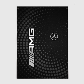 Постер с принтом Mercedes в городе Новоалтайск, 100% бумага
 | бумага, плотность 150 мг. Матовая, но за счет высокого коэффициента гладкости имеет небольшой блеск и дает на свету блики, но в отличии от глянцевой бумаги не покрыта лаком | amg | mercedes | авто | автомобиль | иномарка | логотип | машина | мерседес | текстура