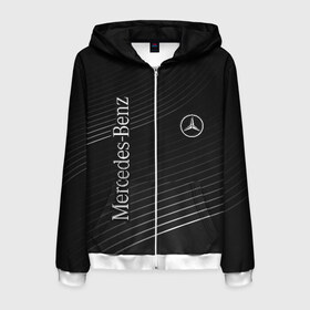 Мужская толстовка 3D на молнии с принтом Mercedes в городе Новоалтайск, 100% полиэстер | длина до линии бедра, манжеты и пояс оформлены мягкой тканевой резинкой, двухслойный капюшон со шнурком для регулировки, спереди молния, по бокам два кармана | amg | mercedes | авто | автомобиль | иномарка | логотип | машина | мерседес | текстура