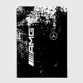 Постер с принтом Mercedes в городе Новоалтайск, 100% бумага
 | бумага, плотность 150 мг. Матовая, но за счет высокого коэффициента гладкости имеет небольшой блеск и дает на свету блики, но в отличии от глянцевой бумаги не покрыта лаком | amg | mercedes | авто | автомобиль | иномарка | логотип | машина | мерседес | текстура