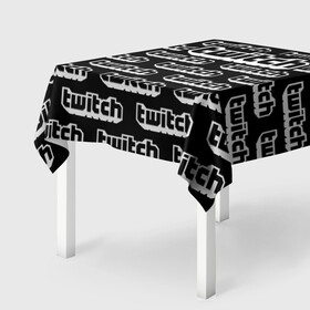 Скатерть 3D с принтом TWITCH в городе Новоалтайск, 100% полиэстер (ткань не мнется и не растягивается) | Размер: 150*150 см | Тематика изображения на принте: game | gamer | logo | trend | twitch | twitties | игры | логотип | мода | надписи | стрим | твитч | тренд