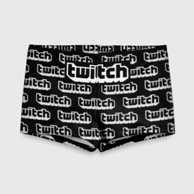 Детские купальные плавки 3D с принтом TWITCH в городе Новоалтайск, Полиэстер 85%, Спандекс 15% | Слитный крой, подклад по переду изделия, узкие бретели | Тематика изображения на принте: game | gamer | logo | trend | twitch | twitties | игры | логотип | мода | надписи | стрим | твитч | тренд