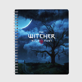 Тетрадь с принтом THE WITCHER 3WILD HUNT в городе Новоалтайск, 100% бумага | 48 листов, плотность листов — 60 г/м2, плотность картонной обложки — 250 г/м2. Листы скреплены сбоку удобной пружинной спиралью. Уголки страниц и обложки скругленные. Цвет линий — светло-серый
 | cd projekt red | ciri | game | geralt | geralt of rivia | gwynbleidd | the witcher | the witcher 3: wild hunt | ведьмак | ведьмак 3: дикая охота | геральт | геральт из ривии | цири | цирилла