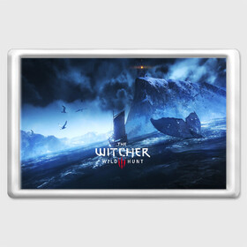 Магнит 45*70 с принтом THE WITCHER 3:WILD HUNT в городе Новоалтайск, Пластик | Размер: 78*52 мм; Размер печати: 70*45 | Тематика изображения на принте: cd projekt red | ciri | game | geralt | geralt of rivia | gwynbleidd | the witcher | the witcher 3: wild hunt | ведьмак | ведьмак 3: дикая охота | геральт | геральт из ривии | цири | цирилла