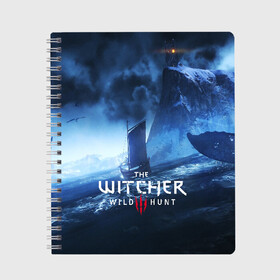 Тетрадь с принтом THE WITCHER 3WILD HUNT в городе Новоалтайск, 100% бумага | 48 листов, плотность листов — 60 г/м2, плотность картонной обложки — 250 г/м2. Листы скреплены сбоку удобной пружинной спиралью. Уголки страниц и обложки скругленные. Цвет линий — светло-серый
 | cd projekt red | ciri | game | geralt | geralt of rivia | gwynbleidd | the witcher | the witcher 3: wild hunt | ведьмак | ведьмак 3: дикая охота | геральт | геральт из ривии | цири | цирилла