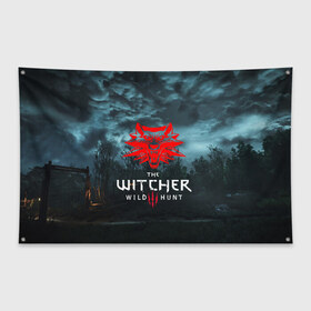 Флаг-баннер с принтом THE WITCHER 3WILD HUNT в городе Новоалтайск, 100% полиэстер | размер 67 х 109 см, плотность ткани — 95 г/м2; по краям флага есть четыре люверса для крепления | cd projekt red | ciri | game | geralt | geralt of rivia | gwynbleidd | the witcher | the witcher 3: wild hunt | ведьмак | ведьмак 3: дикая охота | геральт | геральт из ривии | цири | цирилла