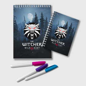 Блокнот с принтом THE WITCHER 3 в городе Новоалтайск, 100% бумага | 48 листов, плотность листов — 60 г/м2, плотность картонной обложки — 250 г/м2. Листы скреплены удобной пружинной спиралью. Цвет линий — светло-серый
 | Тематика изображения на принте: cd projekt red | ciri | game | geralt | geralt of rivia | gwynbleidd | the witcher | the witcher 3: wild hunt | ведьмак | ведьмак 3: дикая охота | геральт | геральт из ривии | цири | цирилла