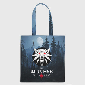 Шоппер 3D с принтом THE WITCHER 3 в городе Новоалтайск, 100% полиэстер | Плотность: 200 г/м2; Размер: 34×35 см; Высота лямок: 30 см | cd projekt red | ciri | game | geralt | geralt of rivia | gwynbleidd | the witcher | the witcher 3: wild hunt | ведьмак | ведьмак 3: дикая охота | геральт | геральт из ривии | цири | цирилла