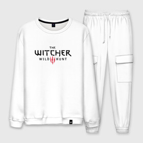 Мужской костюм хлопок с принтом THE WITCHER 3 в городе Новоалтайск, 100% хлопок | на свитшоте круглая горловина, мягкая резинка по низу. Брюки заужены к низу, на них два вида карманов: два “обычных” по бокам и два объемных, с клапанами, расположенные ниже линии бедра. Брюки с мягкой трикотажной резинкой на поясе и по низу штанин. В поясе для дополнительного комфорта — широкие завязки | cd projekt red | ciri | game | geralt | geralt of rivia | gwynbleidd | the witcher | the witcher 3: wild hunt | ведьмак | ведьмак 3: дикая охота | геральт | геральт из ривии | цири | цирилла