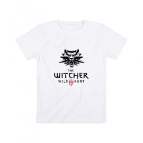 Детская футболка хлопок с принтом THE WITCHER 3:WILD HUNT в городе Новоалтайск, 100% хлопок | круглый вырез горловины, полуприлегающий силуэт, длина до линии бедер | cd projekt red | ciri | game | geralt | geralt of rivia | gwynbleidd | the witcher | the witcher 3: wild hunt | ведьмак | ведьмак 3: дикая охота | геральт | геральт из ривии | цири | цирилла
