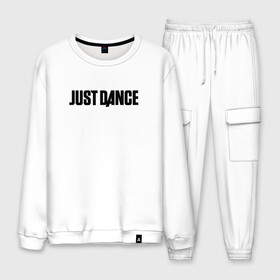 Мужской костюм хлопок с принтом JUST DANCE в городе Новоалтайск, 100% хлопок | на свитшоте круглая горловина, мягкая резинка по низу. Брюки заужены к низу, на них два вида карманов: два “обычных” по бокам и два объемных, с клапанами, расположенные ниже линии бедра. Брюки с мягкой трикотажной резинкой на поясе и по низу штанин. В поясе для дополнительного комфорта — широкие завязки | dance | just dance | ubisoft | танцы