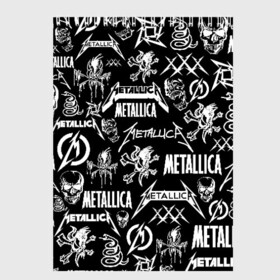 Скетчбук с принтом METALLICA LOGOBOMBING в городе Новоалтайск, 100% бумага
 | 48 листов, плотность листов — 100 г/м2, плотность картонной обложки — 250 г/м2. Листы скреплены сверху удобной пружинной спиралью | matters metallica | metallica | metallica else | metallica nothing | metallicas metallica | nothing else | металлика | металлика.