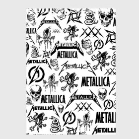 Скетчбук с принтом METALLICA LOGOBOMBING в городе Новоалтайск, 100% бумага
 | 48 листов, плотность листов — 100 г/м2, плотность картонной обложки — 250 г/м2. Листы скреплены сверху удобной пружинной спиралью | matters metallica | metallica | metallica else | metallica nothing | metallicas metallica | nothing else | металлика | металлика.