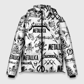 Мужская зимняя куртка 3D с принтом METALLICA LOGOBOMBING в городе Новоалтайск, верх — 100% полиэстер; подкладка — 100% полиэстер; утеплитель — 100% полиэстер | длина ниже бедра, свободный силуэт Оверсайз. Есть воротник-стойка, отстегивающийся капюшон и ветрозащитная планка. 

Боковые карманы с листочкой на кнопках и внутренний карман на молнии. | matters metallica | metallica | metallica else | metallica nothing | metallicas metallica | nothing else | металлика | металлика.
