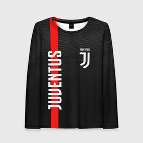 Женский лонгслив 3D с принтом JUVENTUS в городе Новоалтайск, 100% полиэстер | длинные рукава, круглый вырез горловины, полуприлегающий силуэт | cr7 | juve | juventus | ronaldo | роналдо | ювентус