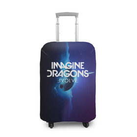 Чехол для чемодана 3D с принтом IMAGINE DRAGONS в городе Новоалтайск, 86% полиэфир, 14% спандекс | двустороннее нанесение принта, прорези для ручек и колес | evolve | id | imagine dragons | драконы | ид