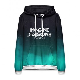 Мужская толстовка 3D с принтом IMAGINE DRAGONS в городе Новоалтайск, 100% полиэстер | двухслойный капюшон со шнурком для регулировки, мягкие манжеты на рукавах и по низу толстовки, спереди карман-кенгуру с мягким внутренним слоем. | evolve | id | imagine dragons | драконы | ид