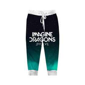 Детские брюки 3D с принтом IMAGINE DRAGONS в городе Новоалтайск, 100% полиэстер | манжеты по низу, эластичный пояс регулируется шнурком, по бокам два кармана без застежек, внутренняя часть кармана из мелкой сетки | evolve | id | imagine dragons | драконы | ид