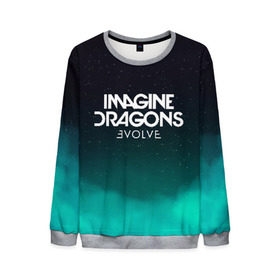Мужской свитшот 3D с принтом IMAGINE DRAGONS в городе Новоалтайск, 100% полиэстер с мягким внутренним слоем | круглый вырез горловины, мягкая резинка на манжетах и поясе, свободная посадка по фигуре | evolve | id | imagine dragons | драконы | ид