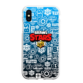 Чехол для iPhone XS Max матовый с принтом BRAWL STARS LOGOBOMBING в городе Новоалтайск, Силикон | Область печати: задняя сторона чехла, без боковых панелей | android | brawl stars | colt | crow | games | leon | penny | poco. | shelly | spike | wanted | брав | бравл старс | звезды | игры | мобильные игры | старс