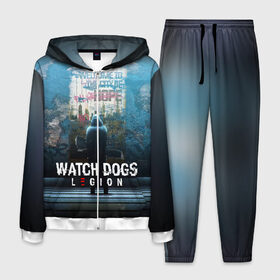 Мужской костюм 3D с принтом WATCH DOGS LEGION в городе Новоалтайск, 100% полиэстер | Манжеты и пояс оформлены тканевой резинкой, двухслойный капюшон со шнурком для регулировки, карманы спереди | ded sec | fox | hacker | legion | watch dogs | watch dogs 2 | watch dogs legion | легион | хакер