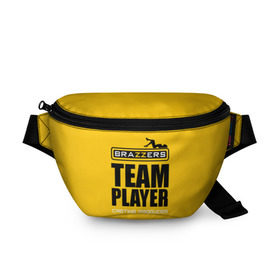 Поясная сумка 3D с принтом Brazzers Team player в городе Новоалтайск, 100% полиэстер | плотная ткань, ремень с регулируемой длиной, внутри несколько карманов для мелочей, основное отделение и карман с обратной стороны сумки застегиваются на молнию | adults | brazzers | casting | emblem | films | girl | inscription | logo | player | producer | silhouette | studio | team | девушка | игрок | кастинг | командный | логотип | надпись | продюсер | силуэт | студия | фильмы | эмблема