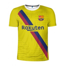 Мужская футболка 3D спортивная с принтом Griezmann away 19-20 в городе Новоалтайск, 100% полиэстер с улучшенными характеристиками | приталенный силуэт, круглая горловина, широкие плечи, сужается к линии бедра | Тематика изображения на принте: barcelona | champions | griezmann | laliga | league | spain | барселона | гризманн | испания | лига | чемпионов