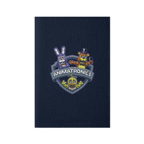 Обложка для паспорта матовая кожа с принтом Five Nights at Freddys в городе Новоалтайск, натуральная матовая кожа | размер 19,3 х 13,7 см; прозрачные пластиковые крепления | 
