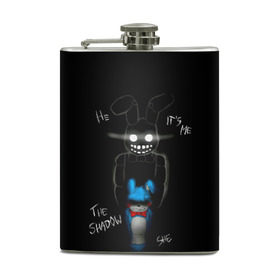 Фляга с принтом Five Nights at Freddys в городе Новоалтайск, металлический корпус | емкость 0,22 л, размер 125 х 94 мм. Виниловая наклейка запечатывается полностью | Тематика изображения на принте: 5 ночей с фредди | animation | bonnie | chica | five nights at freddys | fnaf | foxy | freddy | funny | horror | scary | бонни | майк | пять | ужас | фнаф | фокси | фредди | чика | шмидт