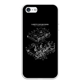 Чехол для iPhone 5/5S матовый с принтом Patent - Cassete в городе Новоалтайск, Силикон | Область печати: задняя сторона чехла, без боковых панелей | Тематика изображения на принте: 90е | patent | идея | история | касета | кассета | магнитофон | музыка | патент | разработка | чертеж | чертежи