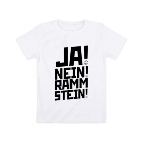 Детская футболка хлопок с принтом RAMMSTEIN (НА СПИНЕ) в городе Новоалтайск, 100% хлопок | круглый вырез горловины, полуприлегающий силуэт, длина до линии бедер | Тематика изображения на принте: rammstein | рамштайн