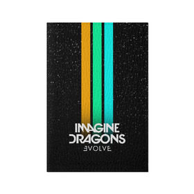 Обложка для паспорта матовая кожа с принтом РЮКЗАК IMAGINE DRAGONS в городе Новоалтайск, натуральная матовая кожа | размер 19,3 х 13,7 см; прозрачные пластиковые крепления | evolve | id | imagine dragons | драконы | ид