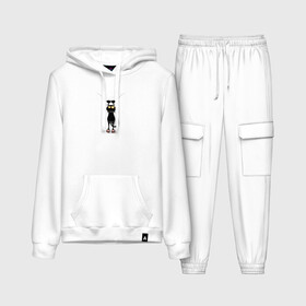 Женский костюм хлопок (с толстовкой) с принтом Кот Повис в городе Новоалтайск,  |  | домашнее животное | животное | кот | котенок