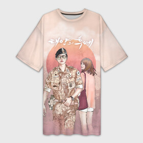 Платье-футболка 3D с принтом Descendants of the Sun в городе Новоалтайск,  |  | descendants of the sun | taeyangui huye | дорама | кан мо ён | корейские сериалы | потомки солнца | сон хе гё | сон чжун ки | ю си джин