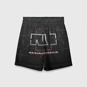 Детские спортивные шорты 3D с принтом RAMMSTEIN в городе Новоалтайск,  100% полиэстер
 | пояс оформлен широкой мягкой резинкой, ткань тянется
 | Тематика изображения на принте: rammstein | рамштайн
