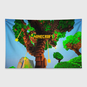 Флаг-баннер с принтом MINECRAFT в городе Новоалтайск, 100% полиэстер | размер 67 х 109 см, плотность ткани — 95 г/м2; по краям флага есть четыре люверса для крепления | craft | creeper | dungeon | dungeons | earth | game | logo | mine | minecraft | mobile | online | дунгеонс | земля | зомби | игра | крипер | лого | майкрафт | майнкрафт | мобайл | онлайн | подземелье | подземелья