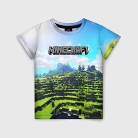 Детская футболка 3D с принтом MINECRAFT в городе Новоалтайск, 100% гипоаллергенный полиэфир | прямой крой, круглый вырез горловины, длина до линии бедер, чуть спущенное плечо, ткань немного тянется | craft | creeper | dungeon | dungeons | earth | game | logo | mine | minecraft | mobile | online | дунгеонс | земля | зомби | игра | крипер | лого | майкрафт | майнкрафт | мобайл | онлайн | подземелье | подземелья