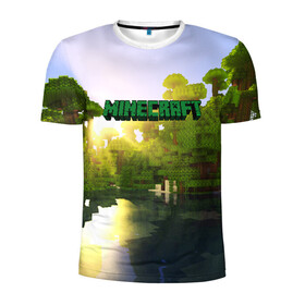 Мужская футболка 3D спортивная с принтом MINECRAFT в городе Новоалтайск, 100% полиэстер с улучшенными характеристиками | приталенный силуэт, круглая горловина, широкие плечи, сужается к линии бедра | craft | creeper | dungeon | dungeons | earth | game | logo | mine | minecraft | mobile | online | дунгеонс | земля | зомби | игра | крипер | лого | майкрафт | майнкрафт | мобайл | онлайн | подземелье | подземелья