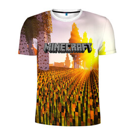 Мужская футболка 3D спортивная с принтом MINECRAFT в городе Новоалтайск, 100% полиэстер с улучшенными характеристиками | приталенный силуэт, круглая горловина, широкие плечи, сужается к линии бедра | craft | creeper | dungeon | dungeons | earth | game | logo | mine | minecraft | mobile | online | дунгеонс | земля | зомби | игра | крипер | лого | майкрафт | майнкрафт | мобайл | онлайн | подземелье | подземелья