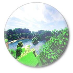 Значок с принтом MINECRAFT в городе Новоалтайск,  металл | круглая форма, металлическая застежка в виде булавки | Тематика изображения на принте: craft | creeper | dungeon | dungeons | earth | game | logo | mine | minecraft | mobile | online | дунгеонс | земля | зомби | игра | крипер | лого | майкрафт | майнкрафт | мобайл | онлайн | подземелье | подземелья