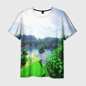 Мужская футболка 3D с принтом MINECRAFT в городе Новоалтайск, 100% полиэфир | прямой крой, круглый вырез горловины, длина до линии бедер | craft | creeper | dungeon | dungeons | earth | game | logo | mine | minecraft | mobile | online | дунгеонс | земля | зомби | игра | крипер | лого | майкрафт | майнкрафт | мобайл | онлайн | подземелье | подземелья