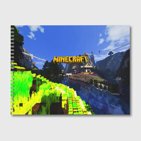 Альбом для рисования с принтом MINECRAFT в городе Новоалтайск, 100% бумага
 | матовая бумага, плотность 200 мг. | Тематика изображения на принте: craft | creeper | dungeon | dungeons | earth | game | logo | mine | minecraft | mobile | online | дунгеонс | земля | зомби | игра | крипер | лого | майкрафт | майнкрафт | мобайл | онлайн | подземелье | подземелья