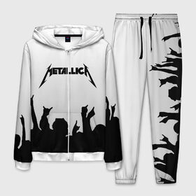 Мужской костюм 3D с принтом METALLICA в городе Новоалтайск, 100% полиэстер | Манжеты и пояс оформлены тканевой резинкой, двухслойный капюшон со шнурком для регулировки, карманы спереди | metallica | металлика