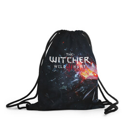 Рюкзак-мешок 3D с принтом THE WITCHER 3 в городе Новоалтайск, 100% полиэстер | плотность ткани — 200 г/м2, размер — 35 х 45 см; лямки — толстые шнурки, застежка на шнуровке, без карманов и подкладки | cd projekt red | ciri | game | geralt | geralt of rivia | gwynbleidd | the witcher | the witcher 3: wild hunt | ведьмак | ведьмак 3: дикая охота | геральт | геральт из ривии | цири | цирилла