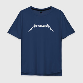 Мужская футболка хлопок Oversize с принтом METALLICA в городе Новоалтайск, 100% хлопок | свободный крой, круглый ворот, “спинка” длиннее передней части | metallica | metallica logo | rock | метал группа | металл | металлика логотип | музыка | рок | трэш метал | хеви метал