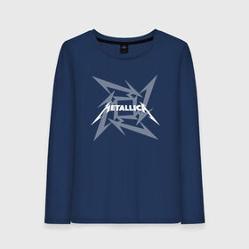 Женский лонгслив хлопок с принтом METALLICA в городе Новоалтайск, 100% хлопок |  | metallica | metallica logo | rock | метал группа | металл | металлика логотип | музыка | рок | трэш метал | хеви метал