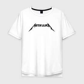 Мужская футболка хлопок Oversize с принтом METALLICA(+НА СПИНЕ) в городе Новоалтайск, 100% хлопок | свободный крой, круглый ворот, “спинка” длиннее передней части | metallica | metallica logo | rock | метал группа | металл | металлика логотип | музыка | рок | трэш метал | хеви метал