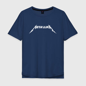 Мужская футболка хлопок Oversize с принтом METALLICA(+НА СПИНЕ) в городе Новоалтайск, 100% хлопок | свободный крой, круглый ворот, “спинка” длиннее передней части | metallica | metallica logo | rock | метал группа | металл | металлика логотип | музыка | рок | трэш метал | хеви метал
