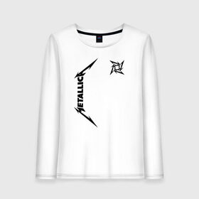 Женский лонгслив хлопок с принтом METALLICA в городе Новоалтайск, 100% хлопок |  | metallica | metallica logo | rock | метал группа | металл | металлика логотип | музыка | рок | трэш метал | хеви метал